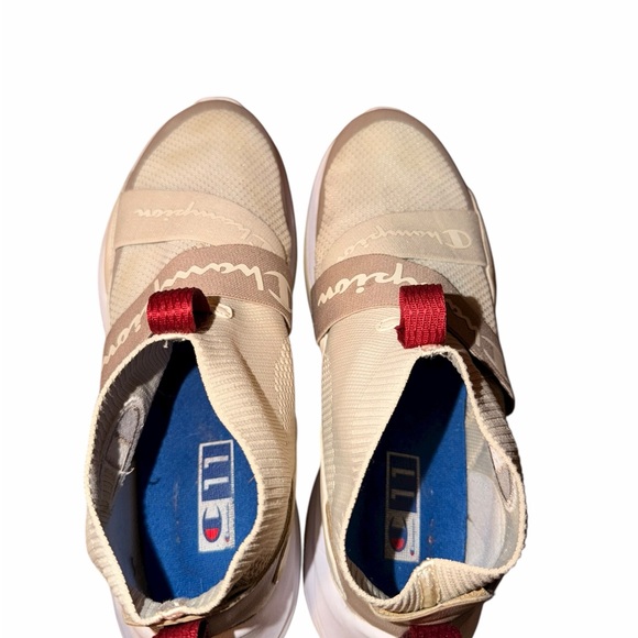 Champion Rally Pro Slip-On Sneakers | Beige & Burgundy | Women’s Size 11 - Picture 5 of 7